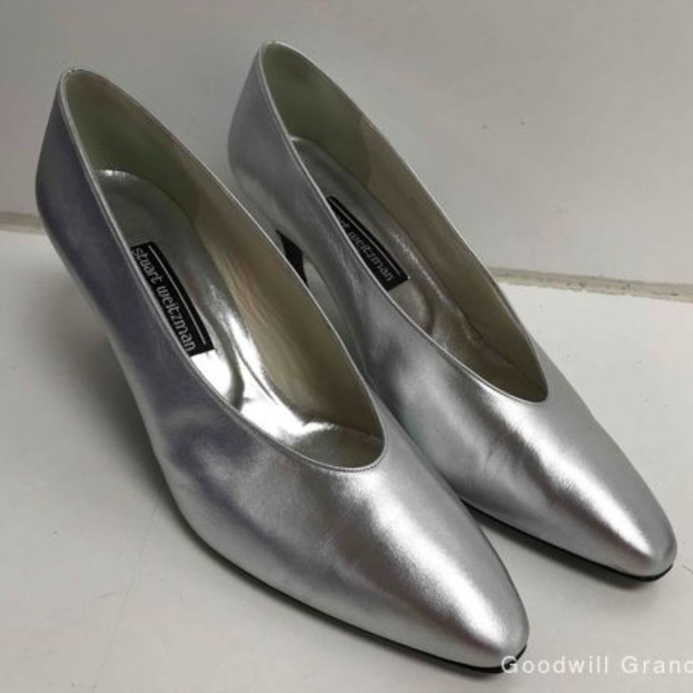 Stuart Weitzman Silver Pumps